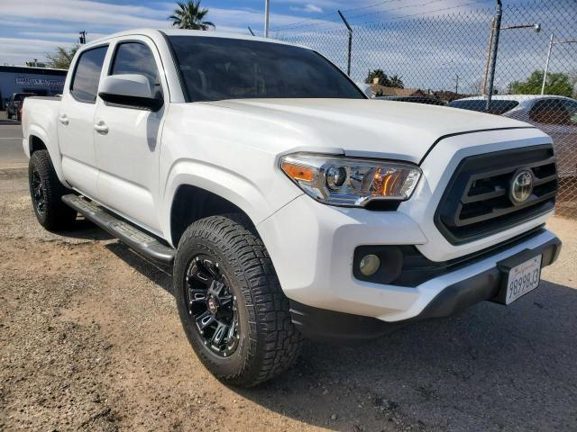 3TMCZ5AN6MM404238 - 2021 TOYOTA TACOMA DOUBLE CAB WHITE photo 1