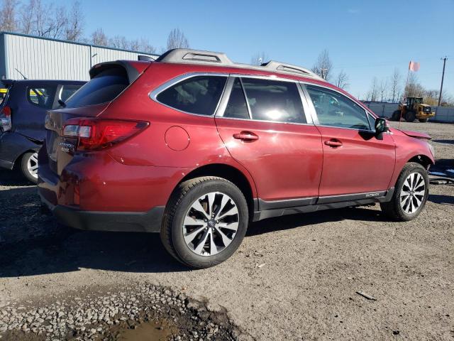 4S4BSANC1G3319150 - 2016 SUBARU OUTBACK 2.5I LIMITED RED photo 3
