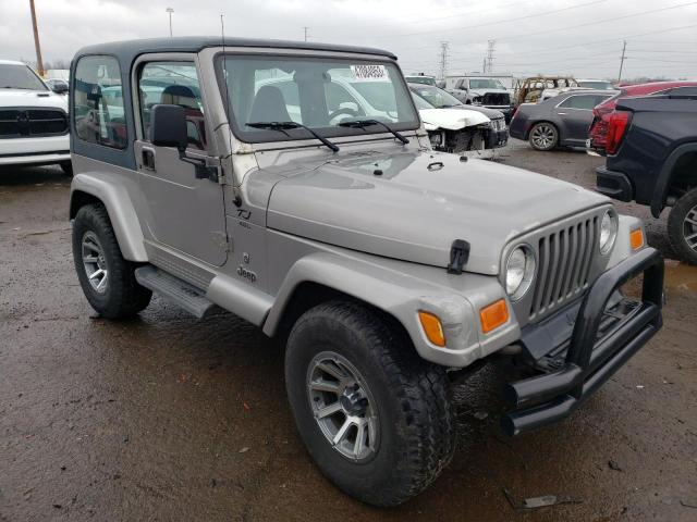 1J4FA49S91P344738 - 2001 JEEP WRANGLER / SPORT GRAY photo 4