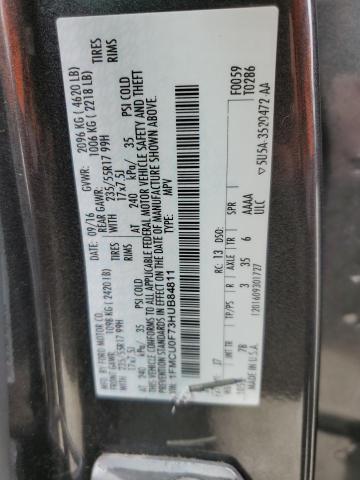 1FMCU0F73HUB84811 - 2017 FORD ESCAPE S GRAY photo 12