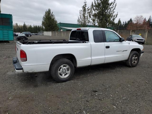 1B7GL22X71S212010 - 2001 DODGE DAKOTA WHITE photo 3