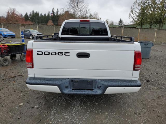 1B7GL22X71S212010 - 2001 DODGE DAKOTA WHITE photo 6