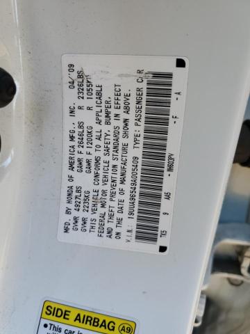 19UUA96549A005409 - 2009 ACURA TL WHITE photo 12