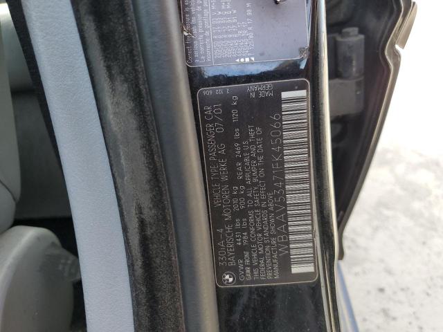 WBAAV53471FK45066 - 2000 BMW 3 SERIES I BLACK photo 12