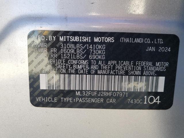 ML32FUFJ2RHF07971 - 2024 MITSUBISHI MIRAGE G4 ES 银色 照片 12