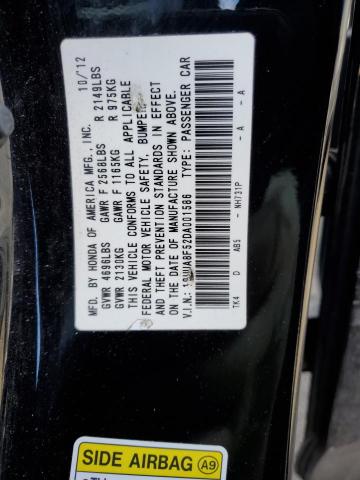 19UUA8F52DA001586 - 2013 ACURA TL TECH BLACK photo 12