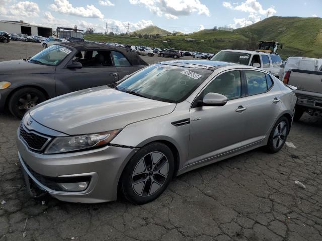 KNAGM4AD0D5051872 - 2013 KIA OPTIMA HYBRID SILVER photo 1