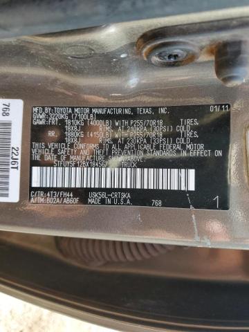 5TFUY5F12BX184567 - 2011 TOYOTA TUNDRA DOUBLE CAB SR5 GRAY photo 12