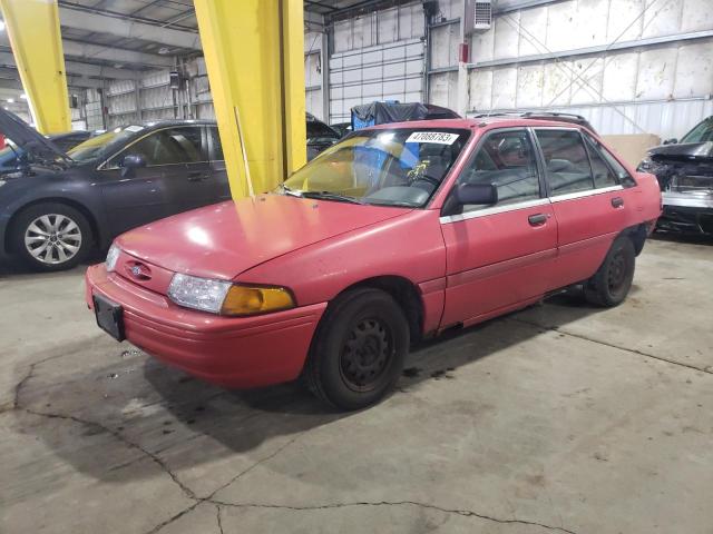 1FAPP14J4PW182446 - 1993 FORD ESCORT LX RED photo 1