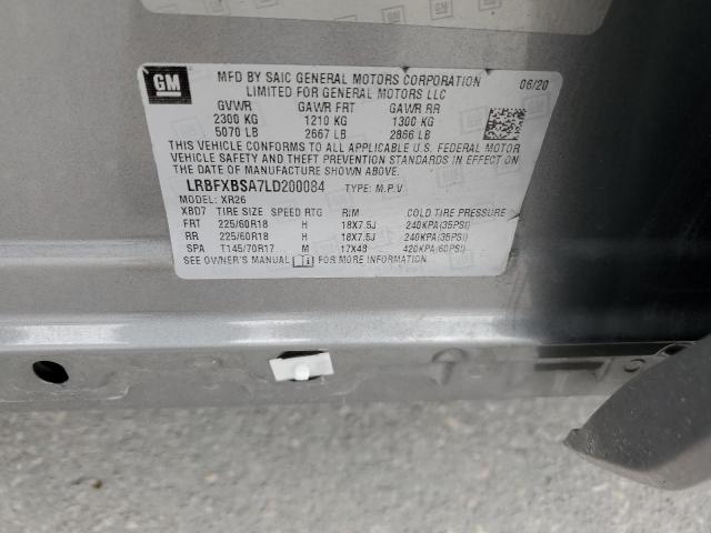 LRBFXBSA7LD200084 - 2020 BUICK ENVISION PREFERRED GRAY photo 14