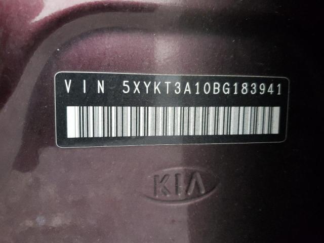 5XYKT3A10BG183941 - 2011 KIA SORENTO BASE BURGUNDY photo 13