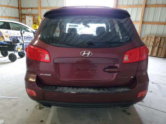 5NMSH13E37H029923 - 2007 HYUNDAI SANTA FE SE MAROON photo 6