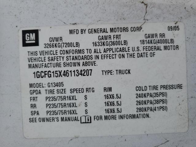 1GCFG15X461134207 - 2006 CHEVROLET EXPRESS G1 WHITE photo 13