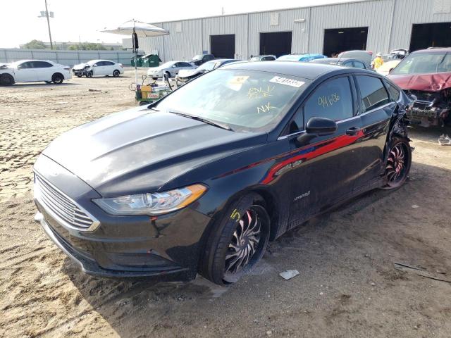 3FA6P0LU0HR374582 - 2017 FORD FUSION SE HYBRID BLACK photo 2