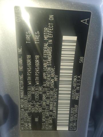 5TDJKRFH4FS184512 - 2015 TOYOTA HIGHLANDER XLE 银色 照片 13