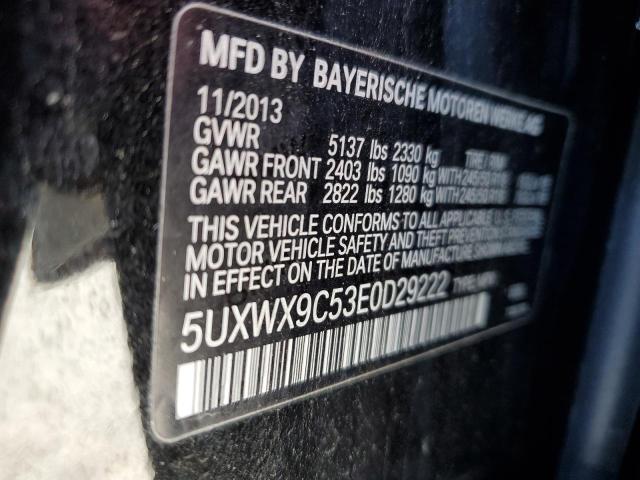 5UXWX9C53E0D29222 - 2014 BMW X3 XDRIVE28I BLACK photo 13