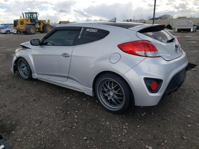 KMHTC6AEXGU285502 - 2016 HYUNDAI VELOSTER TURBO SILVER photo 2