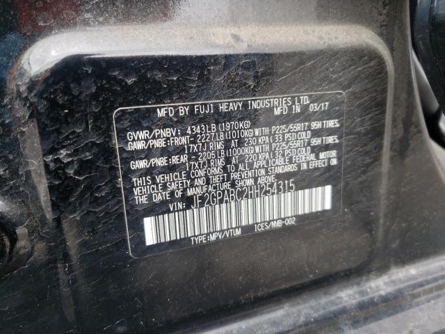 JF2GPABC2HH254315 - 2017 SUBARU CROSSTREK PREMIUM 黑色 照片 12