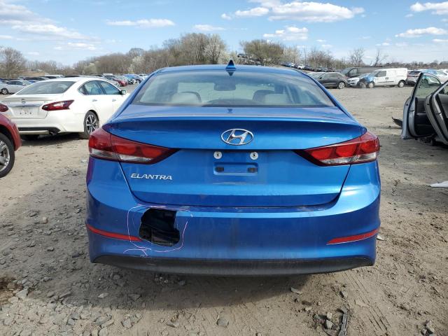 KMHD84LF3JU473026 - 2018 HYUNDAI ELANTRA SEL BLUE photo 6