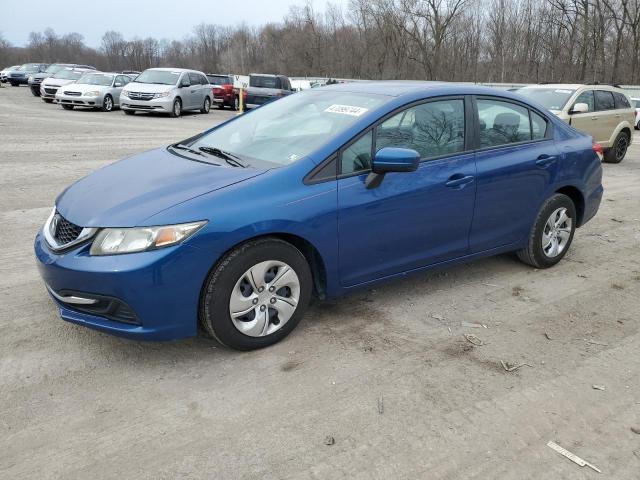 19XFB2F51EE216697 - 2014 HONDA CIVIC LX BLUE photo 1