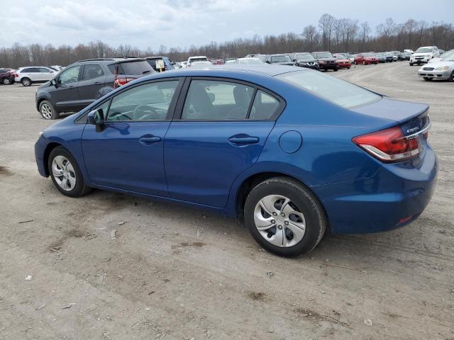 19XFB2F51EE216697 - 2014 HONDA CIVIC LX BLUE photo 2