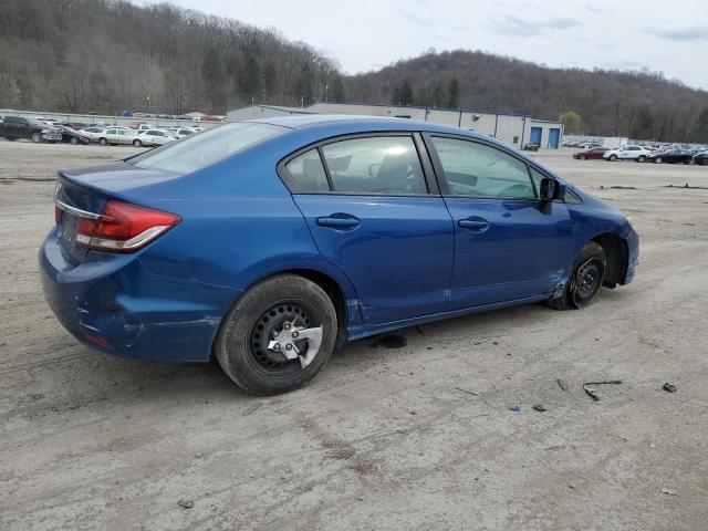 19XFB2F51EE216697 - 2014 HONDA CIVIC LX BLUE photo 3