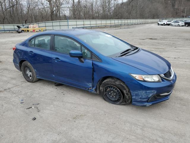 19XFB2F51EE216697 - 2014 HONDA CIVIC LX BLUE photo 4