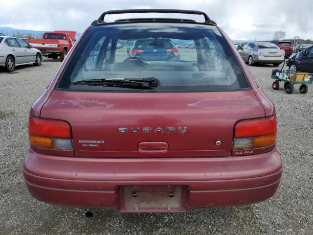 JF1GF635XSH815775 - 1995 SUBARU IMPREZA L RED photo 6