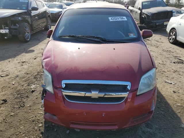 KL1TD56607B149797 - 2007 CHEVROLET AVEO BASE Qırmızı foto 5