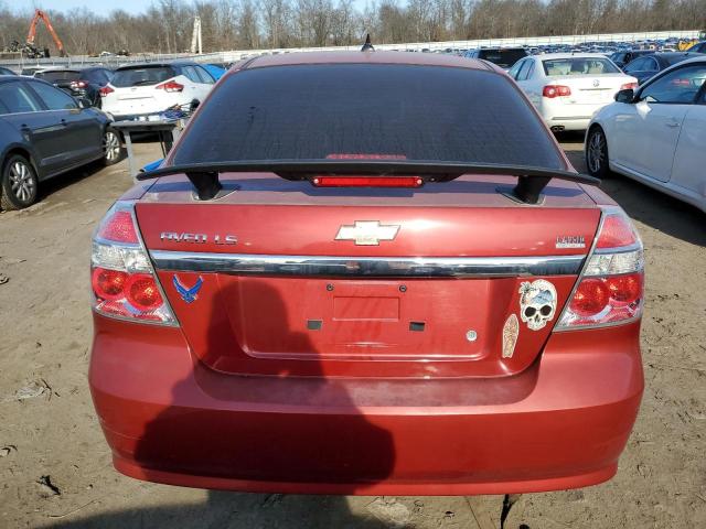 KL1TD56607B149797 - 2007 CHEVROLET AVEO BASE RED photo 6