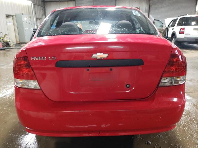 KL1TD52665B416119 - 2005 CHEVROLET AVEO BASE RED photo 6