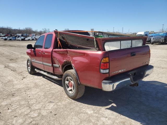 5TBBT4415YS004718 - 2000 TOYOTA TUNDRA ACCESS CAB წითელი ფოტო 2