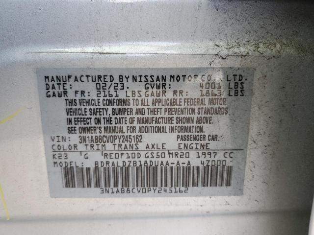 3N1AB8CV0PY245162 - 2023 NISSAN SENTRA SV SILVER photo 12