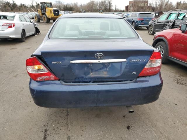 4T1BF32K92U510068 - 2002 TOYOTA CAMRY LE BLUE photo 6