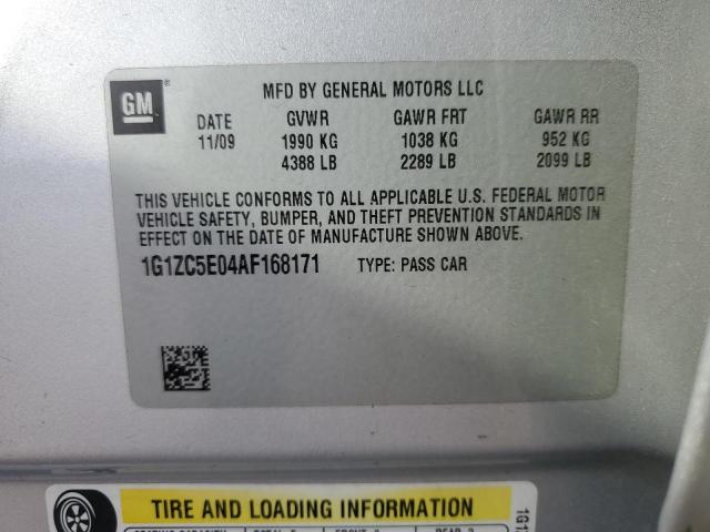 1G1ZC5E04AF168171 - 2010 CHEVROLET MALIBU 1LT SILVER photo 13