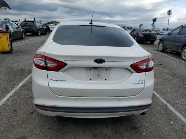 3FA6P0LU2ER169972 - 2014 FORD FUSION SE HYBRID WHITE photo 6