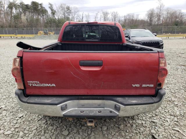 5TEMU52N77Z417864 - 2007 TOYOTA TACOMA DOUBLE CAB LONG BED RED photo 6