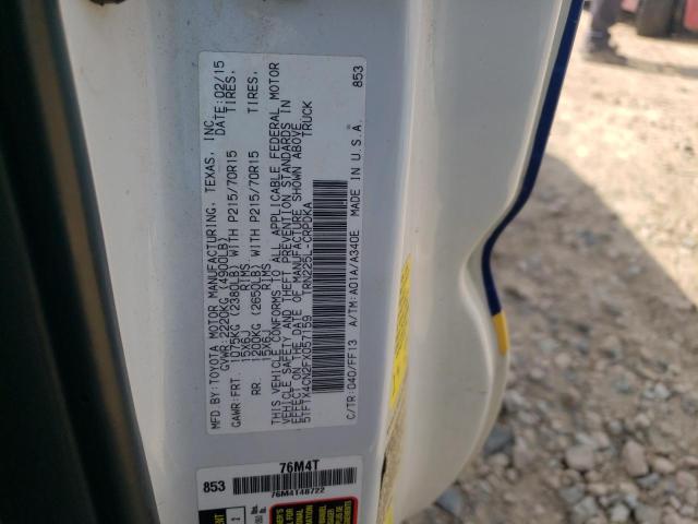 5TFTX4CN2FX057159 - 2015 TOYOTA TACOMA ACCESS CAB Ақ фото 12