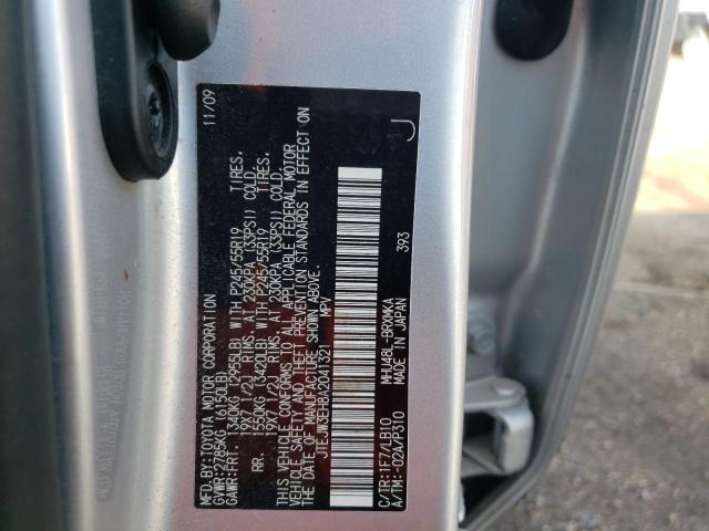 JTEJW3EH8A2041321 - 2010 TOYOTA HIGHLANDER HYBRID LIMITED SILVER photo 13