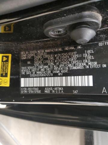 5TDZA3EH5BS012519 - 2011 TOYOTA HIGHLANDER BASE أسود صورة 13