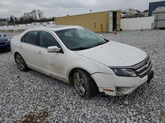 3FAHP0KC9CR325665 - 2012 FORD FUSION SPORT WHITE photo 4