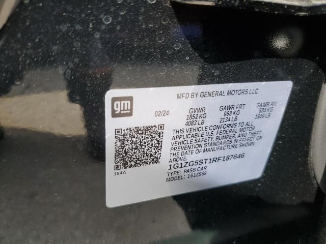 1G1ZG5ST1RF187646 - 2024 CHEVROLET MALIBU RS 黑色 照片 12