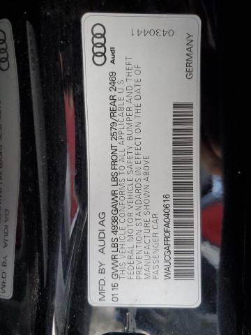 WAUCGAFR0FA040616 - 2015 AUDI S5 PREMIUM PLUS შავი ფოტო 12