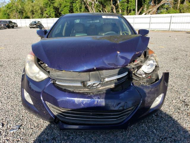 5NPDH4AEXDH436021 - 2013 HYUNDAI ELANTRA GLS BLUE photo 5