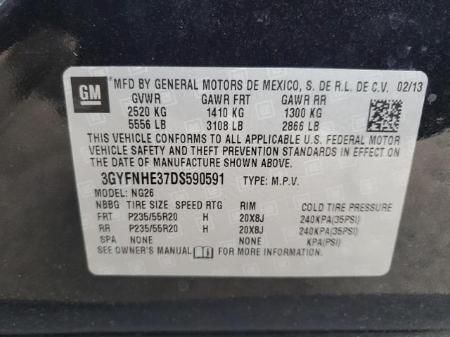 3GYFNHE37DS590591 - 2013 CADILLAC SRX PERFORMANCE COLLECTION შავი ფოტო 13