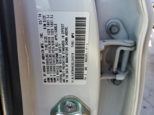 5J8TB4H53EL024279 - 2014 ACURA RDX TECHNOLOGY WHITE photo 13