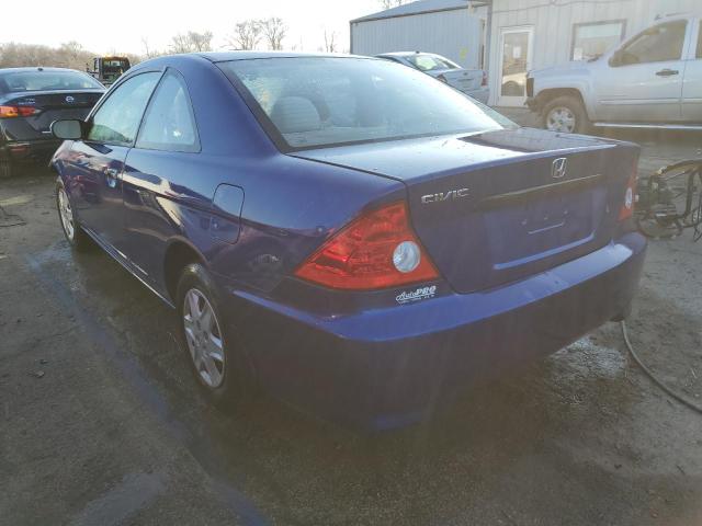 1HGEM22154L039524 - 2004 HONDA CIVIC DX VP BLUE photo 2
