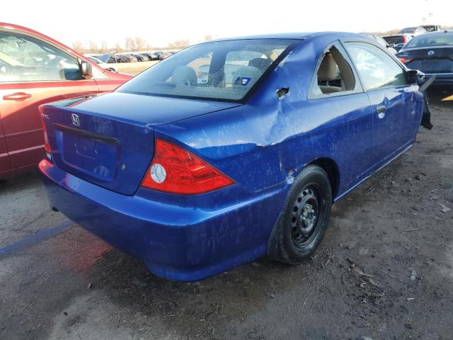 1HGEM22154L039524 - 2004 HONDA CIVIC DX VP BLUE photo 3