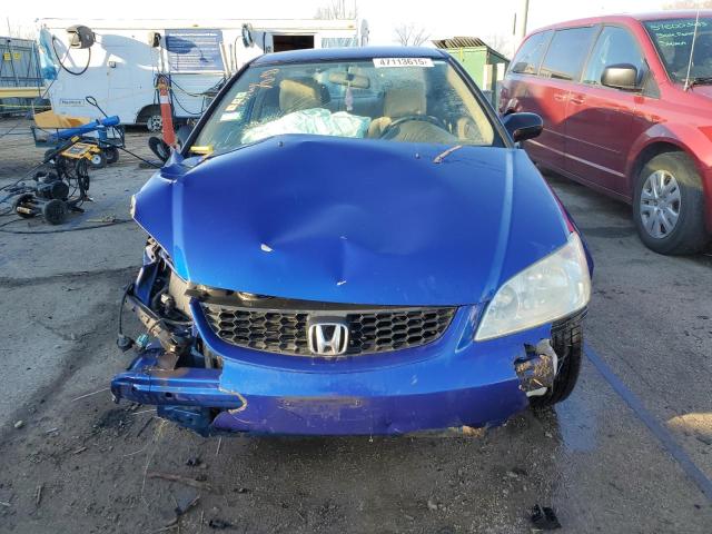 1HGEM22154L039524 - 2004 HONDA CIVIC DX VP BLUE photo 5