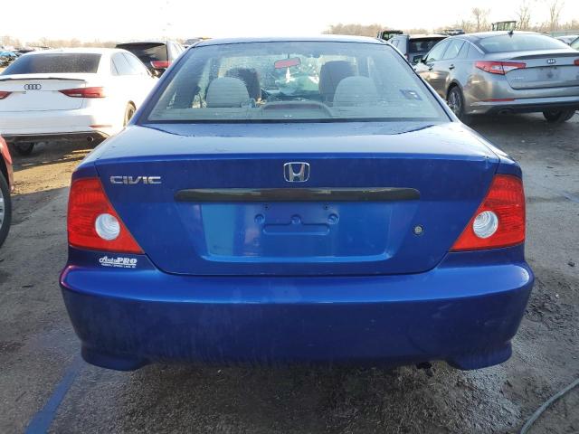 1HGEM22154L039524 - 2004 HONDA CIVIC DX VP BLUE photo 6